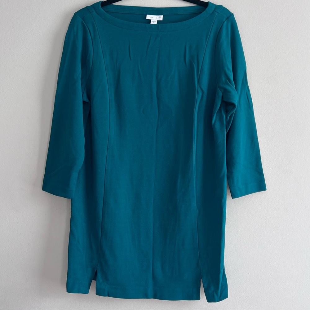 J. Jill Teal Boatneck Tunic Dress